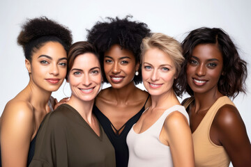 Women of different ethnicities and places of origin united.