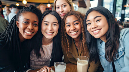 Women of different ethnicities and places of origin united.