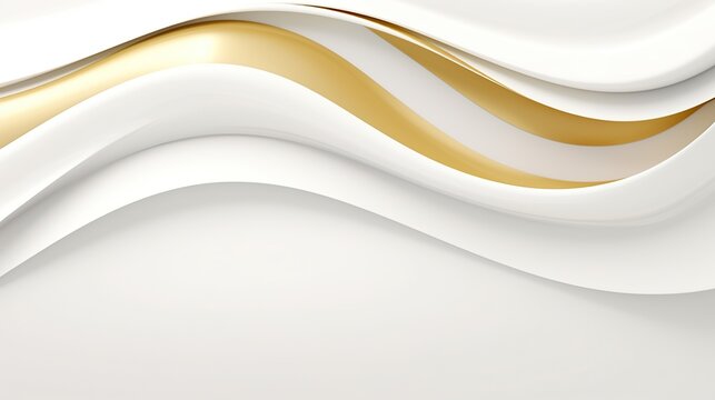 free photos elegant golden yellow lines curves on white background.generative AI