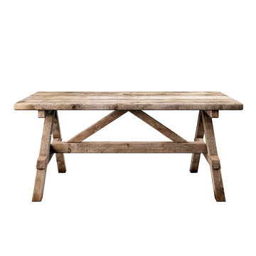 Farmhouse Table isolated on transparent background