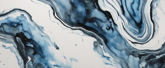 watercolour blue and black marble