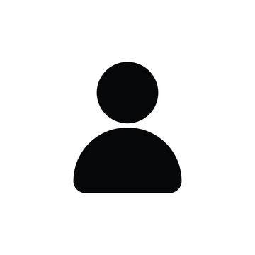 user icon on internet button, isolated on white background