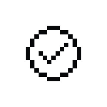 check icon on white background element for design