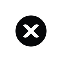 cross, cancel, delete icon on white background element for design
