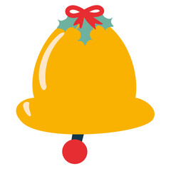 christmas bell with ribbon
