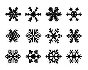 Transparent PNG isolated snowflakes. Christmas snow flake icon set. Transparent PNG illustration.