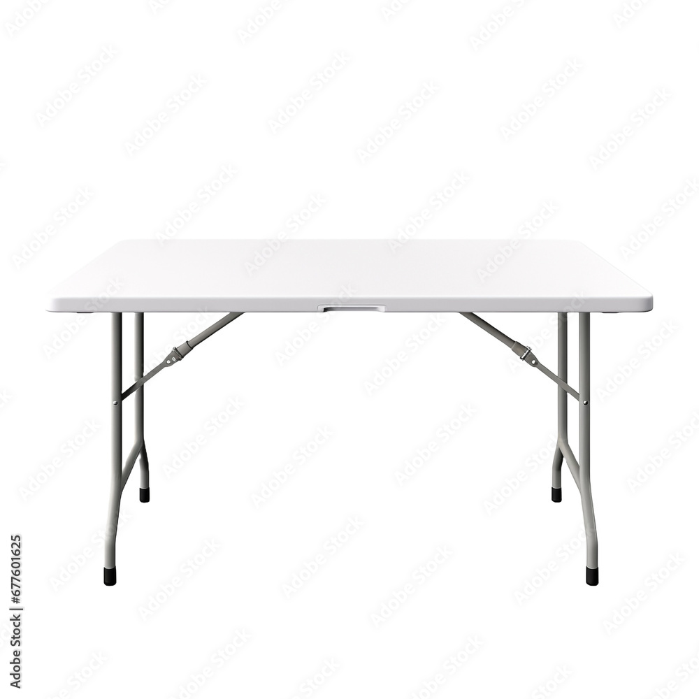 Poster folding table isolated on transparent background