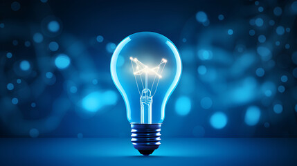 light bulb on a blue background