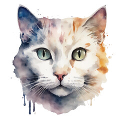 watercolour cat