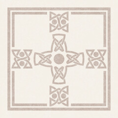 Celtic antique pattern. A pattern with loops. Frame . Viking Culture.