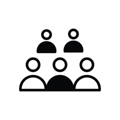 Community icon isolate white background vector stock illustration.