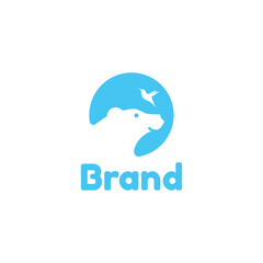 Hummingbird and bear logo