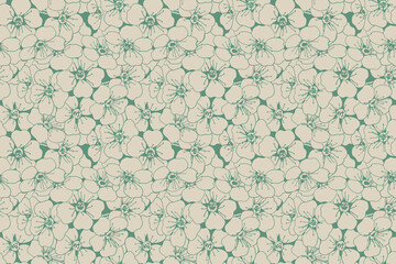 Floral pattern seamless vector background. Foliage and flower wallpaper design of nature.
