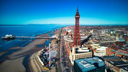Fotobehang view of the city Blackpool  © Vas