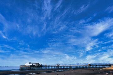clouds over the city in Blackpool 