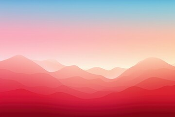 A seamless color gradient bathes majestic mountains, creating an abstract background that combines vibrant hues with the rugged beauty of nature. Illustration