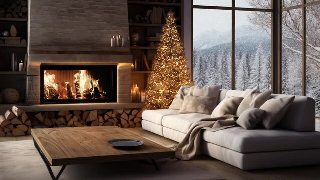 Overall, the living room is a picture-perfect scene, exuding the joy and spirit of Christmas, making it the ideal setting for memorable holiday celebrations