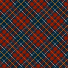 Tartan seamless pattern, red and blue, can be used in fashion design. Bedding, curtains, tablecloths