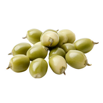 Fresh capotes capers isolated on transparent background