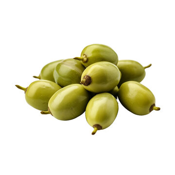 Fresh capotes capers isolated on transparent background