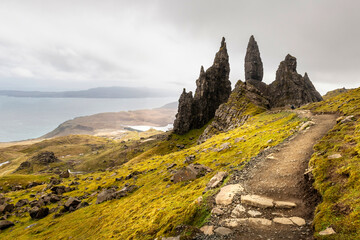 Old Man of Storr panorama view, Scotland, Isle of Skye - 677610682