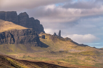 Old Man of Storr panorama view, Scotland, Isle of Skye - 677611051