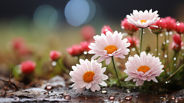 flowers in the garden HD 8K wallpaper Stock Photographic Image 