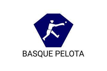 basque pelota vector line icon. playing basque pelota. sport  pictogram illustration.