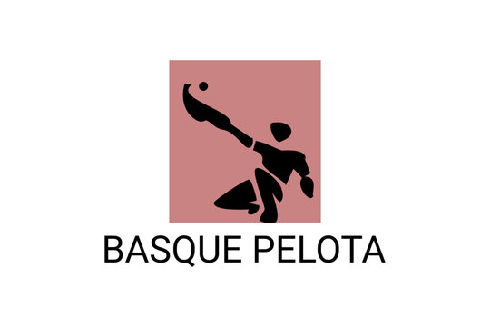 basque pelota vector line icon. playing basque pelota. sport  pictogram illustration.