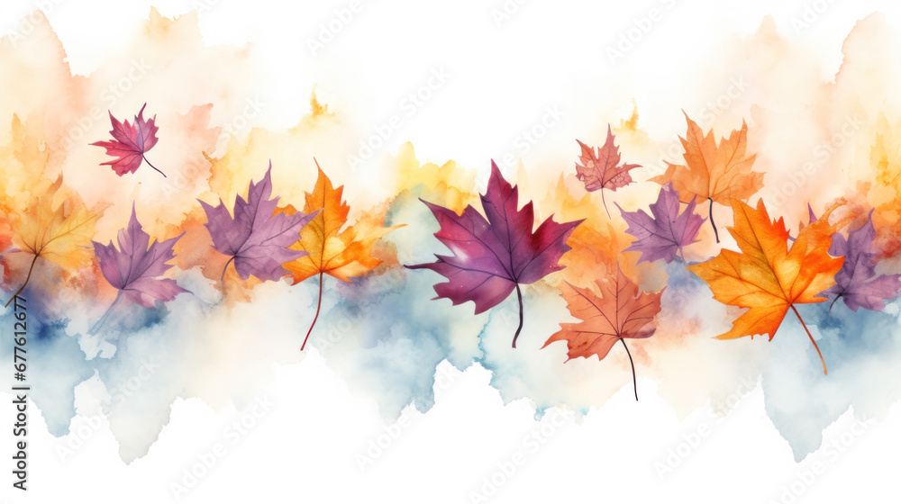 Poster autumn background with shadow of the maple tree leaves on a wall. abstract autumnal scene.
