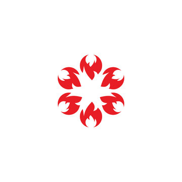 campfires, or flower geometric symbol simple logo vector