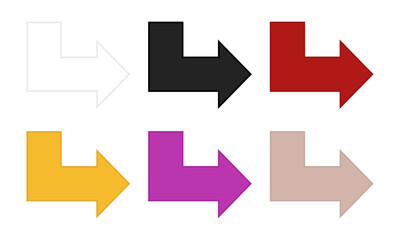 set of arrows, colored arrows, arrow, images, temtlate, vector, icons, symbol, sign, set, design