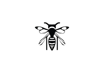 Beewolf wasp minimal style  icon illustration design
