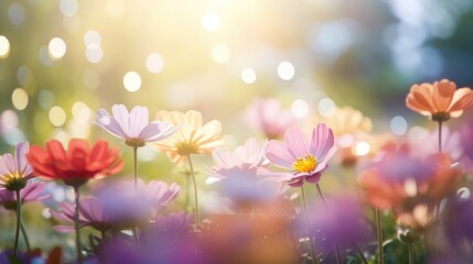 Obraz na płótnie Canvas background floral bokeh outdoor soft illustration nature plant, beautiful natural, summer spring background floral bokeh outdoor soft