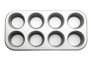 Fototapeta premium Muffin Tin, transparent background, isolated image, generative AI