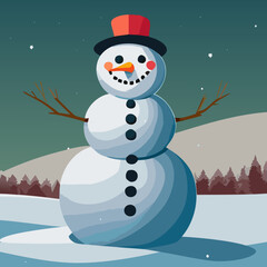 snowman in the woods