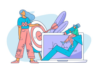 Education learning people flat vector concept hand drawn illustration
