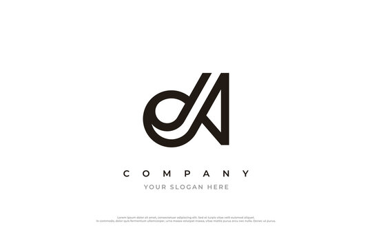 Initial Letter JA Monogram Logo Design Vector