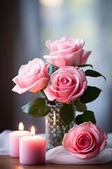 Faith, hope, love and Valentine's Day background. AI generativ.