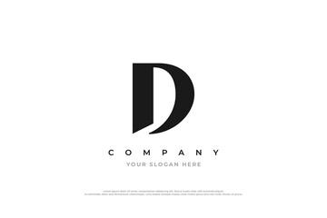 Initial Letter DN or ND or D Monogram Logo Design Vector