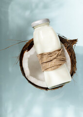 Coconut milk, lactose free product, healthy food ingredient
