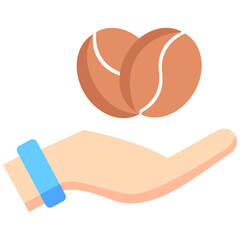 coffee beans multi color icon