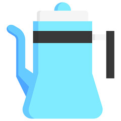tea or coffee pot multi color icon