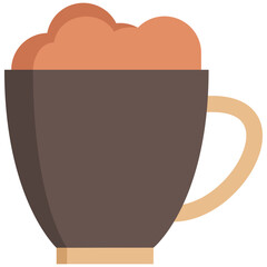 coffee cappuccino multi color icon
