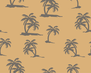 Fototapeta na wymiar seamless palm tree pattern vector background