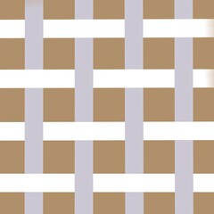 All over basket weave pattern in white and grey on a neutral beige background. This design could be imagined as a brown Kraft wrapping paper. 