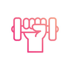 Will Power icon isolate white background vector stock illustration.