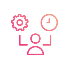 Discipline icon isolate white background vector stock illustration.