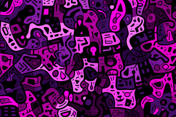 psychedelic purple and black geometric design