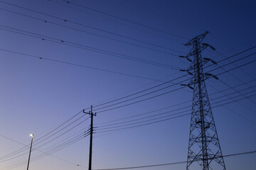 Big sky and steel tower